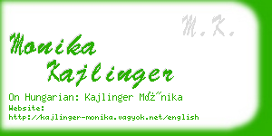 monika kajlinger business card